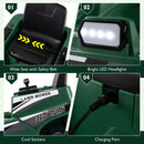 12V Ride on Lawn Mower for Kids with Dual Control Sticks and LED Lights by LJGDeals