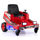 12V Ride on Lawn Mower for Kids with Dual Control Sticks and LED Lights by LJGDeals