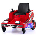 12V Ride on Lawn Mower for Kids with Dual Control Sticks and LED Lights by LJGDeals