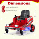 12V Ride on Lawn Mower for Kids with Dual Control Sticks and LED Lights by LJGDeals