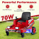 12V Ride on Lawn Mower for Kids with Dual Control Sticks and LED Lights