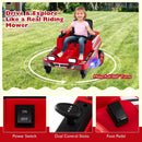 12V Ride on Lawn Mower for Kids with Dual Control Sticks and LED Lights by LJGDeals