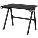 Ergonomic Computer Gaming Desk with Cup Holder and Headphone Hook by LJGDeals