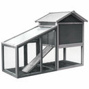 Wooden 56.5 Inch Length Rabbit Hutch with Pull out Tray and Ramp by DirectDeals