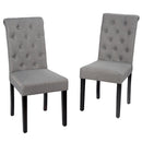 2 Pieces Tufted Dining Chair Set with Adjustable Anti-Slip Foot Pads by LJGDeals