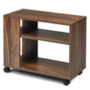 Multifunctional 3-Tier Side Table with Wheels and Large Storage Shelf by LJGDeals