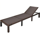 Outdoor Rattan Adjustable Cushioned Chaise by LJGDeals