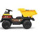 12V Battery Kids Ride On Dump Truck with Electric Bucket and Dump Bed-Yellow by LJGDeals