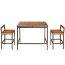 3 Pieces Patio Rattan Wicker Bar Dining Furniture Set by DirectDeals