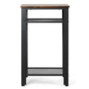 3-Tier Industrial End Table with Metal Mesh Storage Shelves by LJGDeals