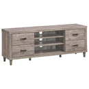 Retro Wooden TV Stand with 3 Open Shelves and 4 Drawers by LJGDeals