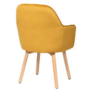 Set of 2 Mid-Back Accent Leisure Armchairs-Yellow by LJGDeals