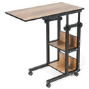 C-Shape Mobile Snack End Table with Storage Shelves by LJGDeals