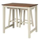 Counter Height Pub Table with 2 Saddle Bar Stools by LJGDeals