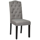 Set of 2 Tufted Upholstered Dining Chairs by LJGDeals