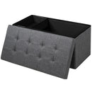 31.5 Inch Fabric Foldable Storage with Removable Storage Bin-Dark Gray