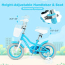 Kids Bike 12 Inch with Training Wheels and Adjustable Seat