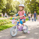 Kids Bike 12 Inch with Training Wheels and Storage Basket by DirectDeals