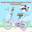 Kids Bike 12 Inch with Training Wheels and Storage Basket by LJGDeals