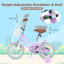 Kids Bike 12 Inch with Training Wheels and Storage Basket