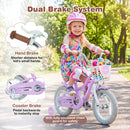 Kids Bike 12 Inch with Training Wheels and Storage Basket