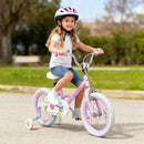 Kids Bike 12-18 Inch with Training Wheels - Purple by DirectDeals