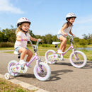 Kids Bike 12-18 Inch with Training Wheels - Purple by LJGDeals