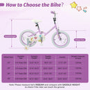 Kids Bike 12-18 Inch with Training Wheels - Purple