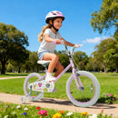 Kids Bike 12-18 Inch with Training Wheels - Purple