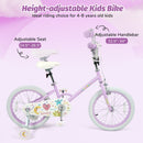 Kids Bike 12-18 Inch with Training Wheels - Purple