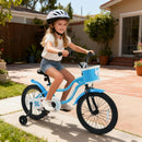 12/14/16 Inch Kids Bike with Training Wheels and Basket Navy Color