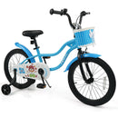12/14/16 Inch Kids Bike with Training Wheels and Basket Navy Color