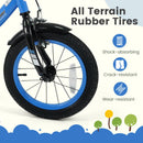 12/14/16/18 Inches Kids Bike with Removable Training Wheels and Adjustable Seatfor 3-8 Years Old Navy