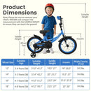 12/14/16/18 Inches Kids Bike with Removable Training Wheels and Adjustable Seatfor 3-8 Years Old Navy