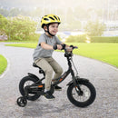 12/14/16/18 Inches Kids Bike with Removable Training Wheels and Adjustable Seatfor 3-8 Years Old Black by LJGDeals