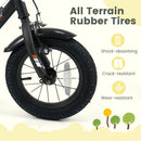 12/14/16/18 Inches Kids Bike with Removable Training Wheels and Adjustable Seatfor 3-8 Years Old Black