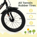 12/14/16/18 Inches Kids Bike with Removable Training Wheels and Adjustable Seatfor 3-8 Years Old Black