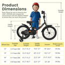 12/14/16/18 Inches Kids Bike with Removable Training Wheels and Adjustable Seatfor 3-8 Years Old Black