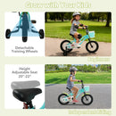 12/14/16 Inch Kids Bike with Training Wheels and Basket Green Color by LJGDeals