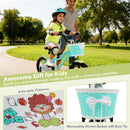 12/14/16 Inch Kids Bike with Training Wheels and Basket Green Color by LJGDeals