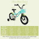 12/14/16 Inch Kids Bike with Training Wheels and Basket Green Color by LJGDeals