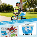 12/14/16 Inch Kids Bike with Training Wheels and Basket Navy Color
