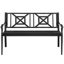 Patio Garden Bench with Powder Coated Steel Frame by LJGDeals