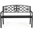 50 Inch Patio Heavy-Duty Metal Garden Bench by LJGDeals