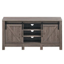 55 Inch TV Sliding Barn Door Entertainment Center with Adjustable Shelves by LJGDeals