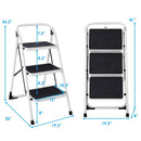Folding 3-Step Ladder with Handgrip and Anti-Slip Platform by LJGDeals