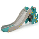 4-in-1 Kids Climber Slide Play Set with Basketball Hoop-Green by LJGDeals