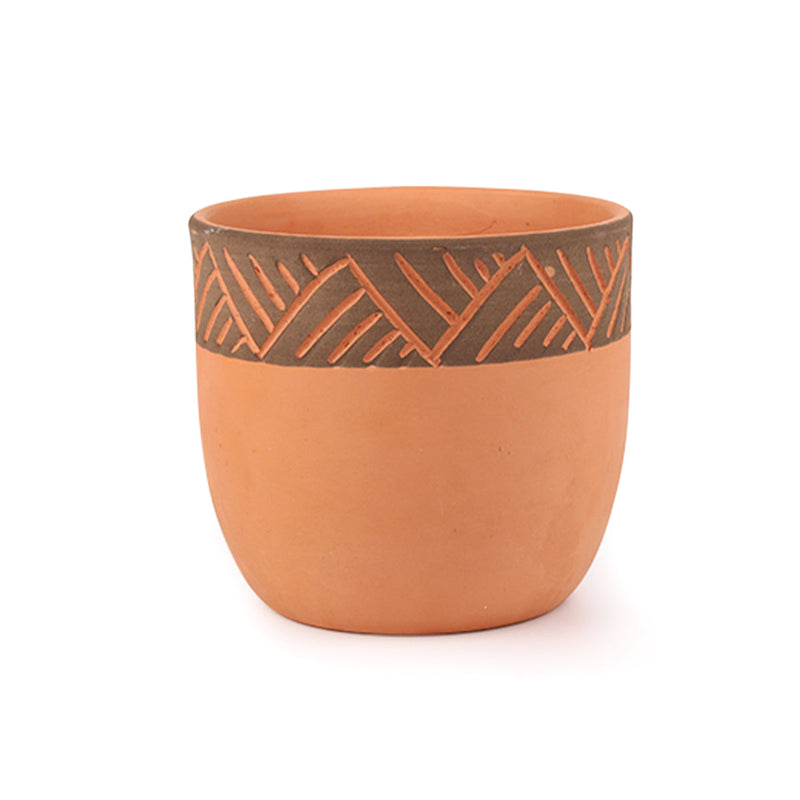 5.5 inch Clay-Black Color Modern Pot