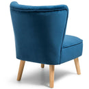 Modern Armless Velvet Accent Chair with Wood Legs by LJGDeals
