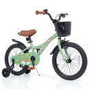 Girls Bike 12 Inch with Training Wheels and Basket - Green
